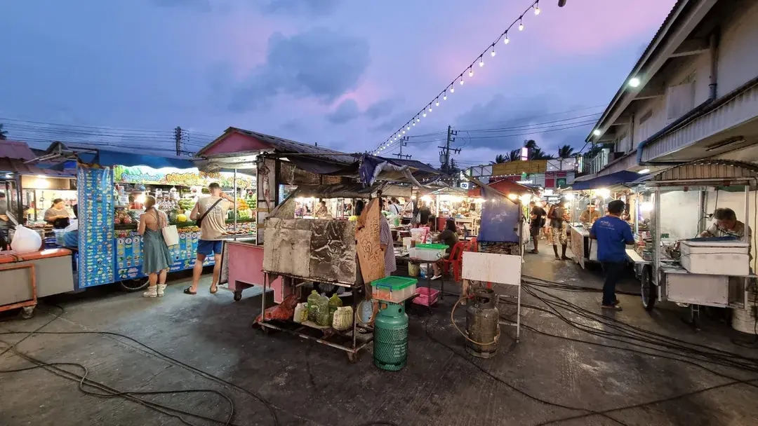 Thong Sala night market in the evening, Koh Phangan, Thailand